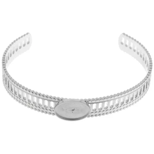 12x155mm Stainless steel 304 lace adjustable bracelet for 14x10mm cabochon x1