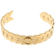 15x160mm Stainless steel 304 Adjustable leaf bracelet for 8mm cabochon x1|raw }}