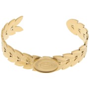 15x160mm Stainless steel 304 Adjustable leaf bracelet for 18x13mm cabochon x1