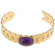 15x160mm Stainless steel 304 Adjustable leaf bracelet for 18x13mm cabochon x1