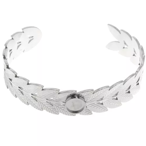 15x160mm Stainless steel 304 Adjustable leaf bracelet for 8mm cabochon x1