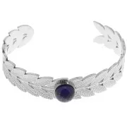 15x160mm Stainless steel 304 Adjustable leaf bracelet for 10mm cabochon x1