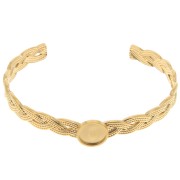 8x160mm Stainless steel 304 Adjustable braided bracelet for 10mm cabochon x1|raw }}