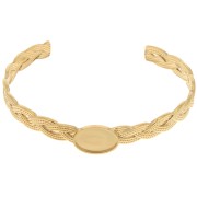 8x160mm Stainless steel 304 Adjustable braided bracelet for 14x10mm cabochon x1|raw }}