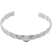 8x160mm Stainless steel 304 Adjustable braided bracelet for 8mm cabochon x1|raw }}