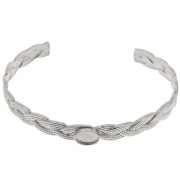 8x160mm Stainless steel 304 Adjustable braided bracelet for 8x6mm cabochon x1|raw }}