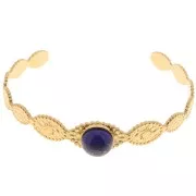 12x155mm Stainless steel 304 adjustable Bracelet for 10mm cabochon GOLD tone x1