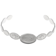 12x155mm Stainless steel 304 Oval adjustable sun bracelet for 18x13mm cabochon x1