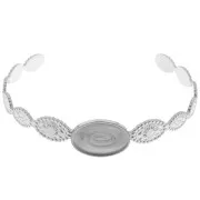 12x155mm Stainless steel 304 Oval adjustable sun bracelet for 18x13mm cabochon x1