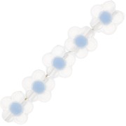 12.5mm Flower beads - Transparent - Pastel Blue x10