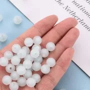 10mm Round Beads - Transparent - Pastel Blue x10