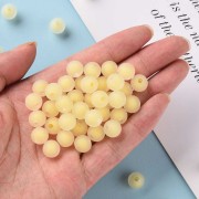 10mm Round Beads - Transparent - Light Yellow x10