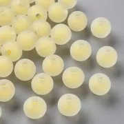 10mm Round Beads - Transparent - Light Yellow x10