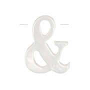 10x8mm Mother of Pearl Symbol Bead - & - Natural x1