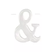 10x8mm Mother of Pearl Symbol Bead - & - Natural x1