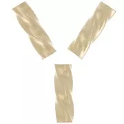 5x1.5mm Gold filled Twisted tube beads x10