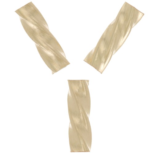 5x1.5mm Gold filled Twisted tube beads x10