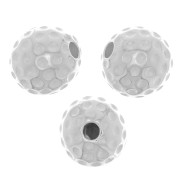 10mm Round Golf Ball Bead - Silver Plated x1|raw }}