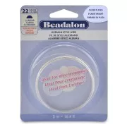 0.64 mm German-Style Half-Round Copper Wire - Silver-Plated x 5 m