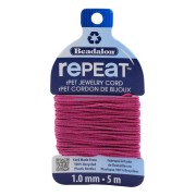 1mm RePEaT braided cord in recycled polyester - Fuchsia x5m