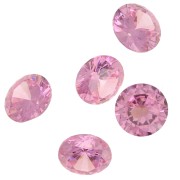 8mm Zirconium Oxide Round Cabochon - Light Pink x1