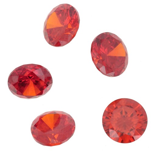 8mm Zirconium Oxide Round Cabochon - Hyacinth x1