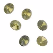 3mm Zirconium Oxide Round Cabochons - Olive x10