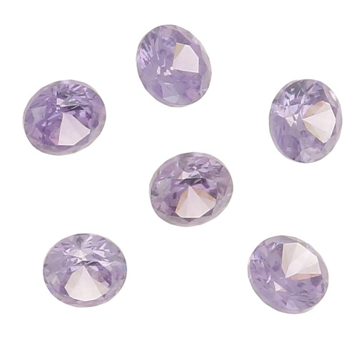 3mm Zirconium Oxide Round Cabochons - Lilac x10