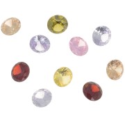 4mm Zirconium Oxide Round Cabochons - Multicoloured x10|raw }}