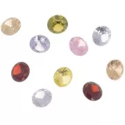 4mm Zirconium Oxide Round Cabochons - Multicoloured x10