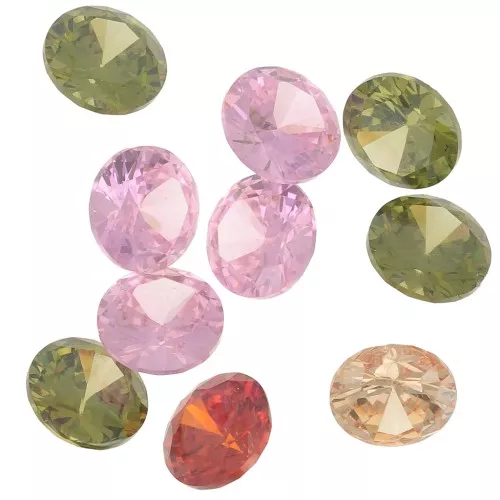 6mm Zirconium Oxide Round Cabochons - Multicoloured x10