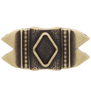 25x12mm Cymbal - GemDuo Mantrakia II Bead Connector - Bronze x1|raw }}