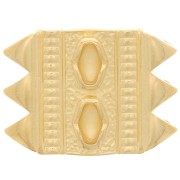 17x23mm Cymbal - SuperDuo Mantrakia III Bead Connector - Fine Gold Plated x1|raw }}