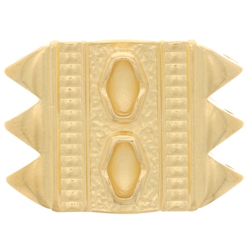 17x23mm Cymbal - SuperDuo Mantrakia III Bead Connector - Fine Gold Plated x1