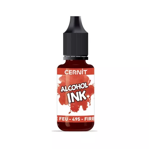 transparent Alcohol Ink Cernit n°495 - Fire red x20ml
