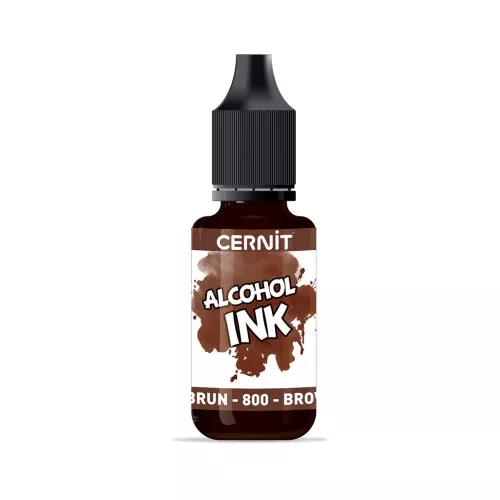 transparent Alcohol Ink Cernit n°800 - Brown x20ml