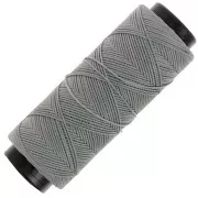 0.8mm Flat waxed polyester thread - Slam Cord for micro macrame - Grey x100m