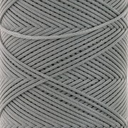 0.8mm Flat waxed polyester thread - Slam Cord for micro macrame - Grey x100m