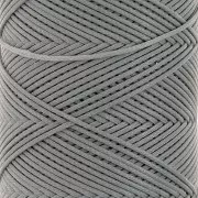 0.8mm Flat waxed polyester thread - Slam Cord for micro macrame - Grey x100m
