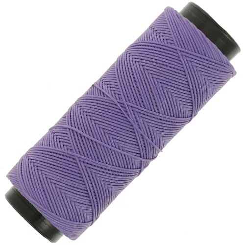 0.8mm Flat waxed polyester thread - Slam Cord for micro macrame - Amethyst x100
