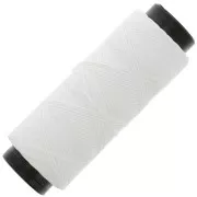 0.8mm Flat waxed polyester thread - Slam Cord for micro macrame - White x100m