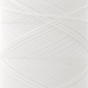 0.8mm Flat waxed polyester thread - Slam Cord for micro macrame - White x100m