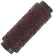 0.8mm Flat waxed polyester thread - Slam Cord for micro macrame - Aubergine x10