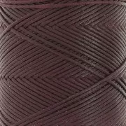 0.8mm Flat waxed polyester thread - Slam Cord for micro macrame - Aubergine x10