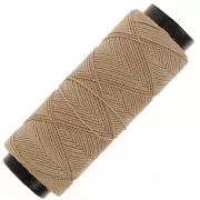 0.8mm Flat waxed polyester thread - Slam Cord for micro macrame - Sand x100m