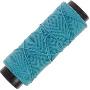 0.8mm Flat waxed polyester thread - Slam Cord for micro macrame - Turquoise x10