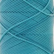 0.8mm Flat waxed polyester thread - Slam Cord for micro macrame - Turquoise x10