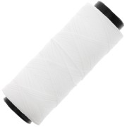 1mm Flat waxed polyester thread - Slam Cord for micro macrame - White x100m|raw }}