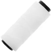 1mm Flat waxed polyester thread - Slam Cord for micro macrame - White x100m
