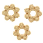 6mm spacer Flower - Fine Gold plated x100|raw }}